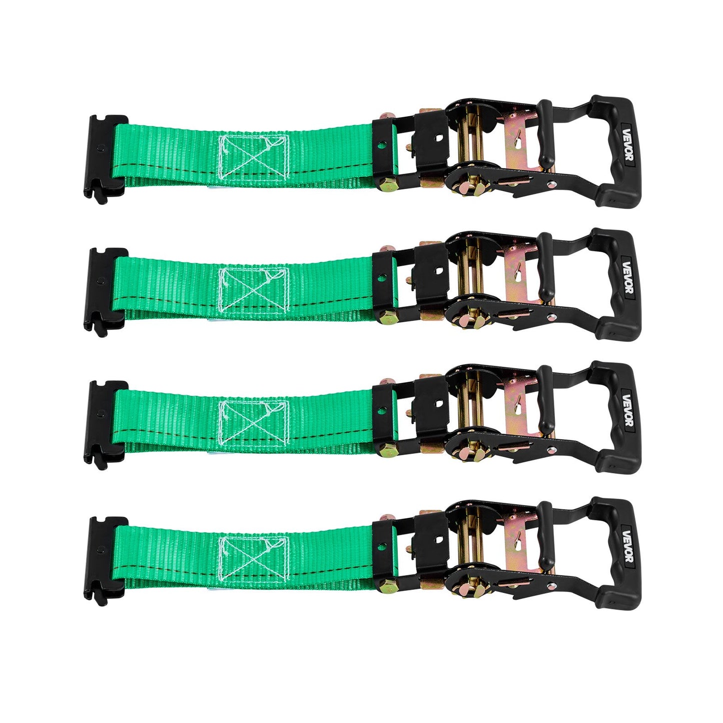 Wheel Chock Tie-Down Kit, Chock-Style Trailer Tie Down Strap, Car Tie Down Kit with Buckle, Break Strength 1986.73 kg & Working Load 662 kg Motorcycle Tie-Down System E-Hooks for ATVs, UTVs