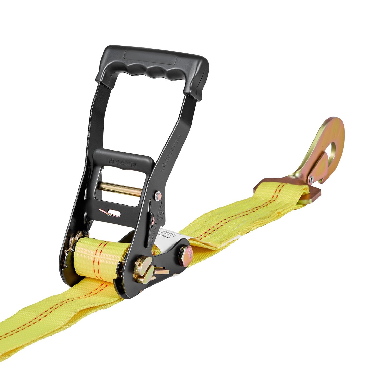Wheel Chock Tie-Down Kit, Tire-Style Trailer Tie Down Strap, Car Tie Down Kit with Spring Hook, Break Strength 4540 kg & Working Load 1512 kg Motorcycle Tie-Down System for ATV, SUV, Trailer