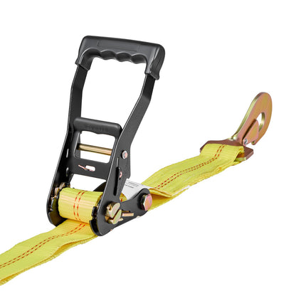 Wheel Chock Tie-Down Kit, Tire-Style Trailer Tie Down Strap, Car Tie Down Kit with Spring Hook, Break Strength 4540 kg & Working Load 1512 kg Motorcycle Tie-Down System for ATV, SUV, Trailer