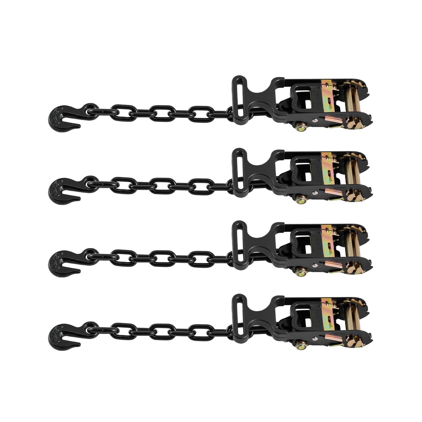Wheel Chock Tie-Down Kit, Tire-Style Tow Dolly Strap, Car Tie Down Kit with Heavy-Duty Hook, Break Strength 4540 kg & Working Load 1512 kg Motorcycle Tie-Down System with O-Ring for ATV, SUV