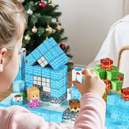 Magnetic Blocks 150 PCS Glacier Castle Set STEM Montessori Sensory Toys