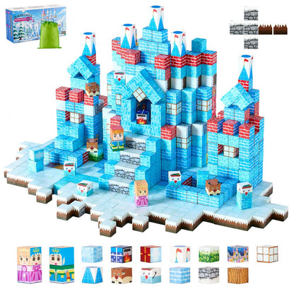 Magnetic Blocks 150 PCS Glacier Castle Set STEM Montessori Sensory Toys