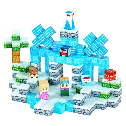 Magnetic Blocks 150 PCS Glacier Castle Set STEM Montessori Sensory Toys