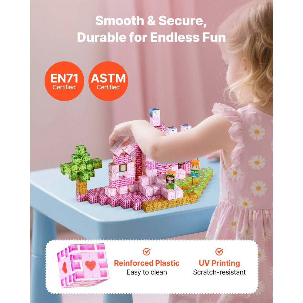 Magnetic Blocks 100 PCS Princess Castle Set STEM Montessori Sensory Toys