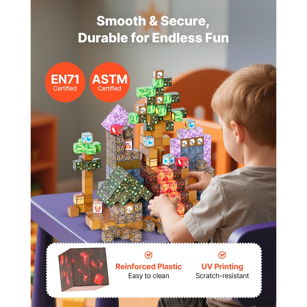 Magnetic Blocks 100 PCS Dark Castle Set STEM Montessori Sensory Toys