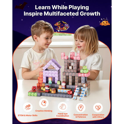 VEVOR Magnetic Blocks 150 PCS Dark Castle Set STEM Montessori Sensory Toys