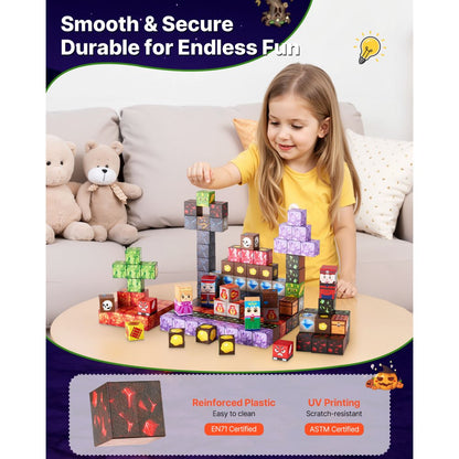 VEVOR Magnetic Blocks 150 PCS Dark Castle Set STEM Montessori Sensory Toys