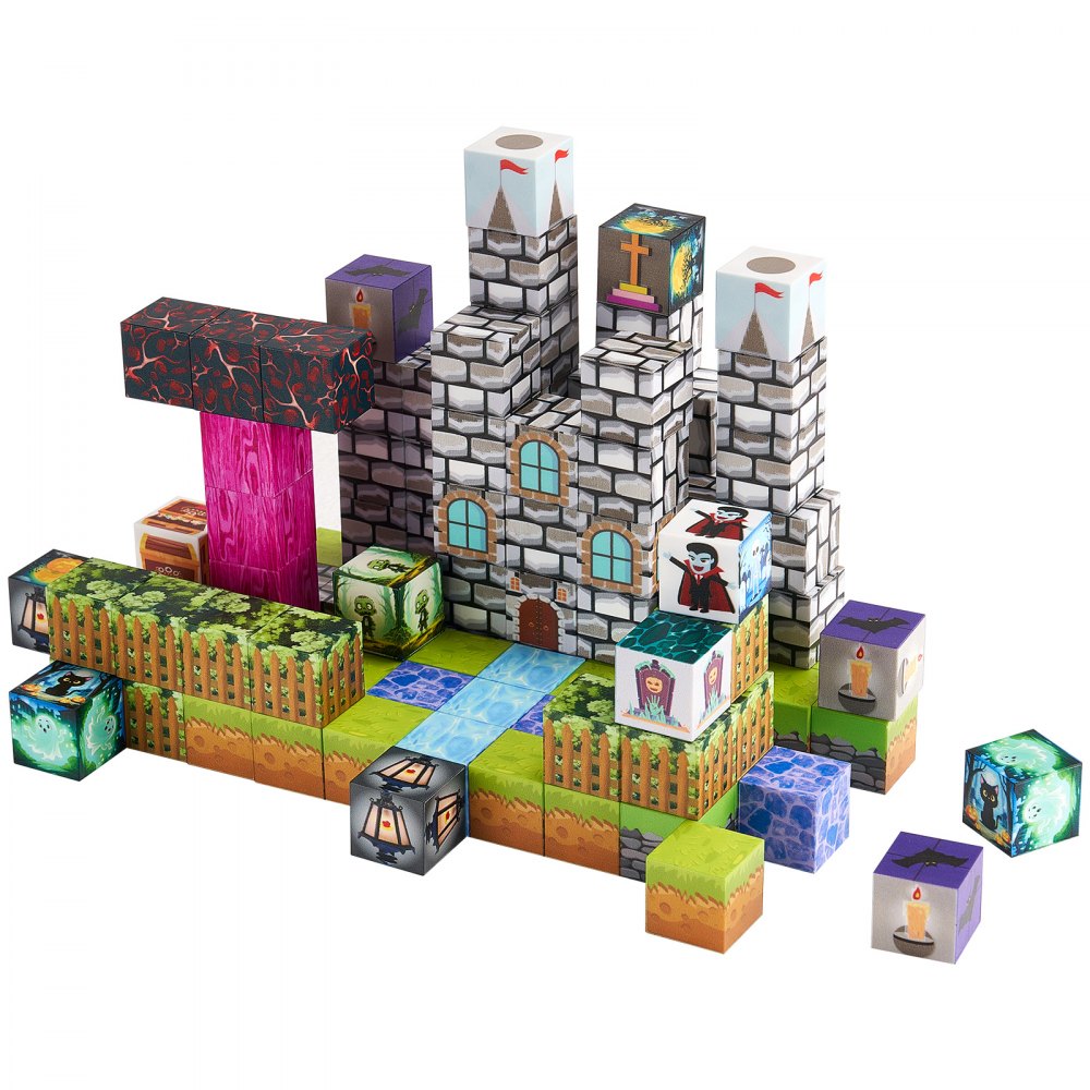 Magnetic Blocks 100 PCS Cemetery Zombies Set STEM Montessori Sensory Toys