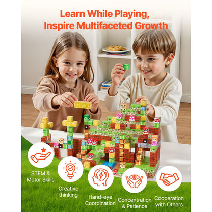 Magnetic Blocks 100 PCS Magnet Blocks Set STEM Montessori Sensory Toys