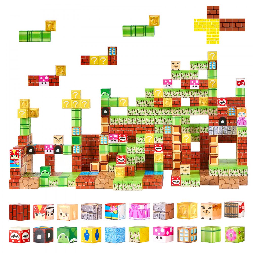 Magnetic Blocks 100 PCS Magnet Blocks Set STEM Montessori Sensory Toys