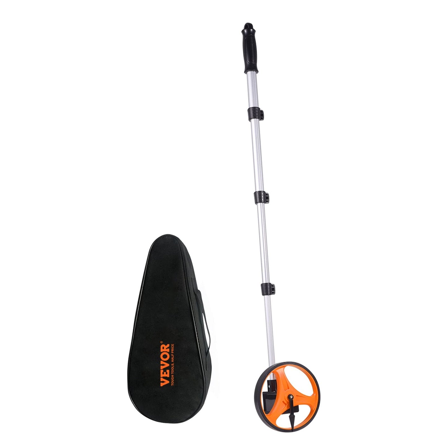 Telescopic Measuring Wheel with 6.3" Diameter and Carry Bag, 0.6 kg Lightweight