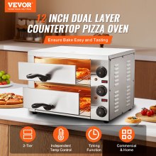 Food-grade stainless steel body provides durable construction for reliable countertop baking