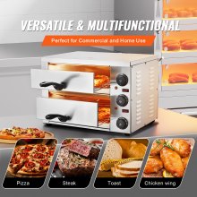 Removable baking grill and crumb tray simplify cleanup after baking pizza, bread, and pastries