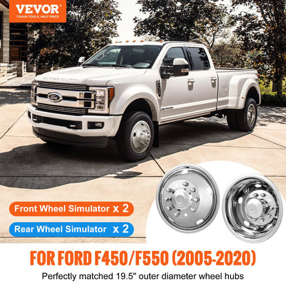 VEVOR 50cm 8 Lug Wheel Simulators, 304 Stainless Steel Wheel Simulator Kit with