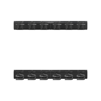 Indoor Gun Rack, Heavy Duty Steel, Wall Mount Rifle and Shotgun Rack, 8 Slots for Long Guns, Gun Display Rifle Storage Holder with Screws, for Home Garage Office Retail Shop Hunting Cabin Wall
