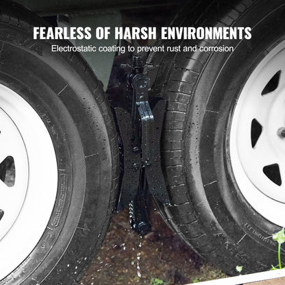 VEVOR H-Chock Wheel Stabilizer Trailer RV Tire Chock with Ratchet Wrench 2 PCS