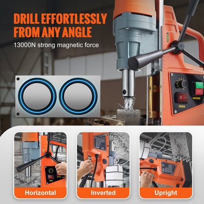 Magnetic Drill Press, 1550W, 50mm Boring Diameter, 13000N Force, 500 RPM