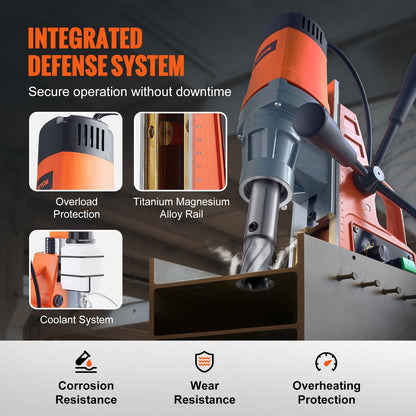 Magnetic Drill Press, 1550W, 50mm Boring Diameter, 13000N Force, 500 RPM