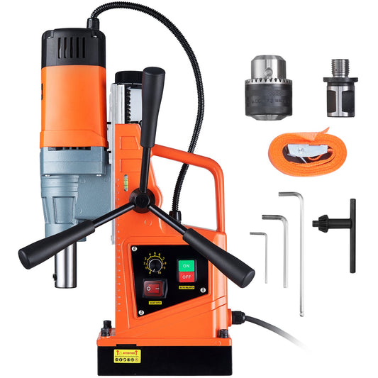 VEVOR Magnetic Drill, 1550W 1.57" Boring Diameter, 2922lbf/13000N Portable Electric