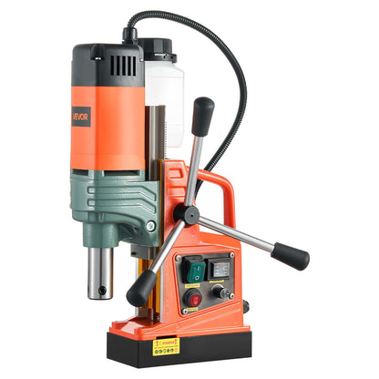Magnetic Drill, 1450W Motor 50 mm Coring Diameter, 13000 N Magnetic Force, Portable Electric Mag Drill Press with 6 Coring Bits, Variable Speed, Drilling Machine for Metal Surface, Industrial