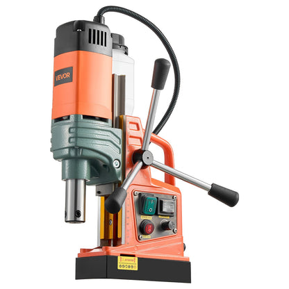 Magnetic Drill, 1450W Motor 50 mm Coring Diameter, 13000 N Magnetic Force, Portable Electric Mag Drill Press with 6 Coring Bits, Variable Speed, Drilling Machine for Metal Surface, Industrial