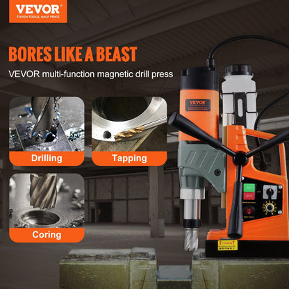 Magnetic Drill 1450W, 50 mm Boring, 12800N Force, Variable Speed, 800 RPM