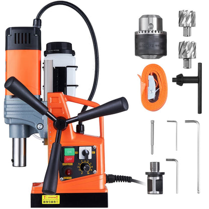 Portable Magnetic Drill Press, 1300W, 40mm Bore, 2922 lbf/13000N Force, 12.3 kg