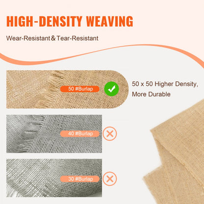 Burlap Fabric Roll Burlap Tree Wrap 1016 mm x 22.86 m for Crafts & Plants