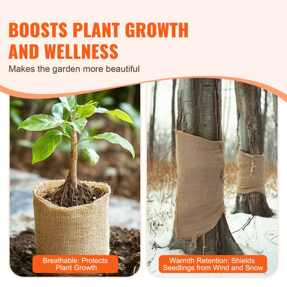 Burlap Fabric Roll Burlap Tree Wrap 1016 mm x 22.86 m for Crafts & Plants