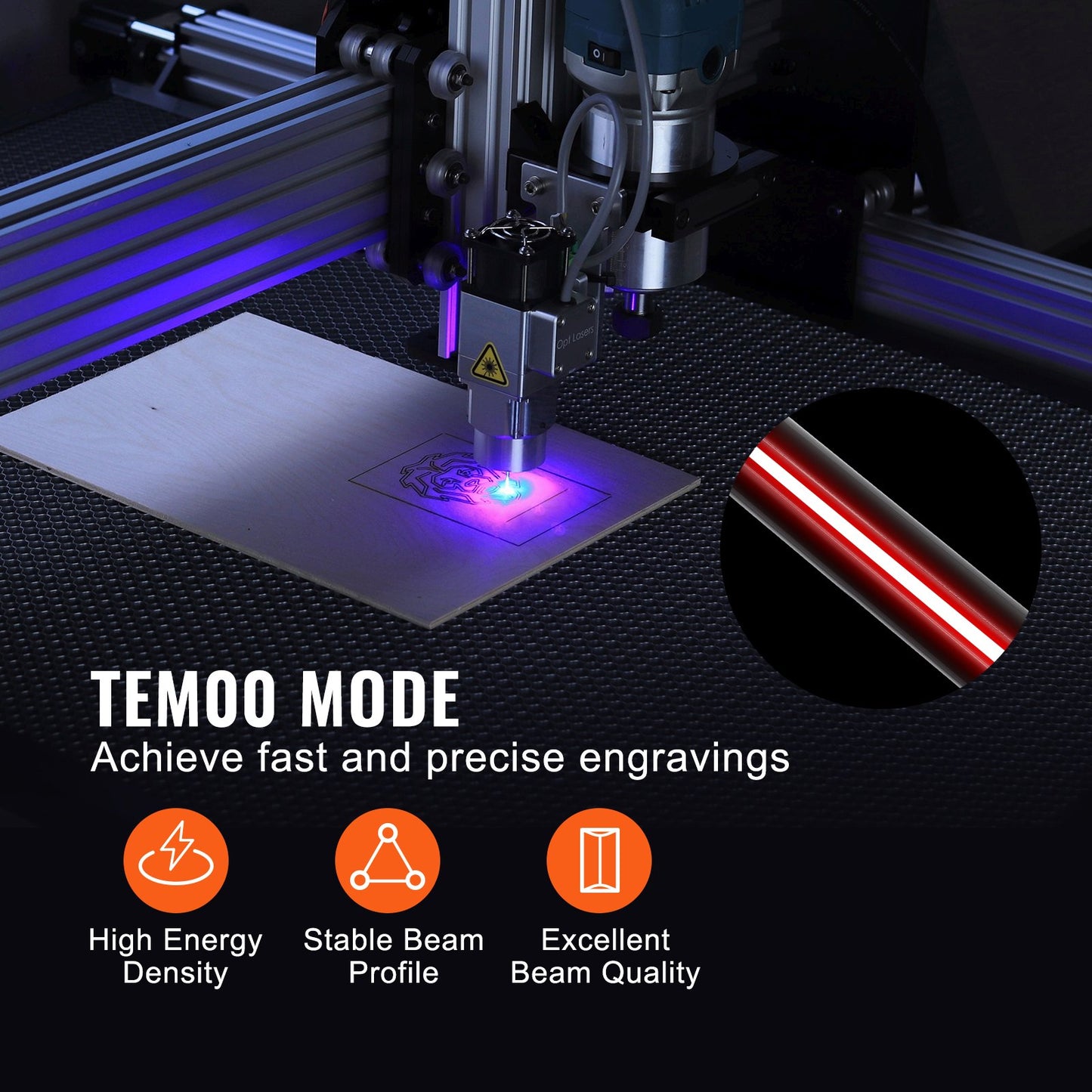 VEVOR Laser Tube, 50W CO2 Laser Tube for Laser Engraver and Cutter Machine, 850