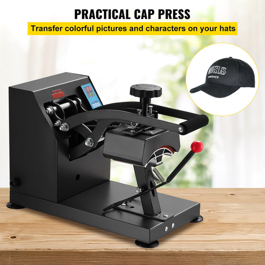 Cap Heat Press Machine, 9x14cm, Aluminum Sublimation, 350W, for Golf Caps
