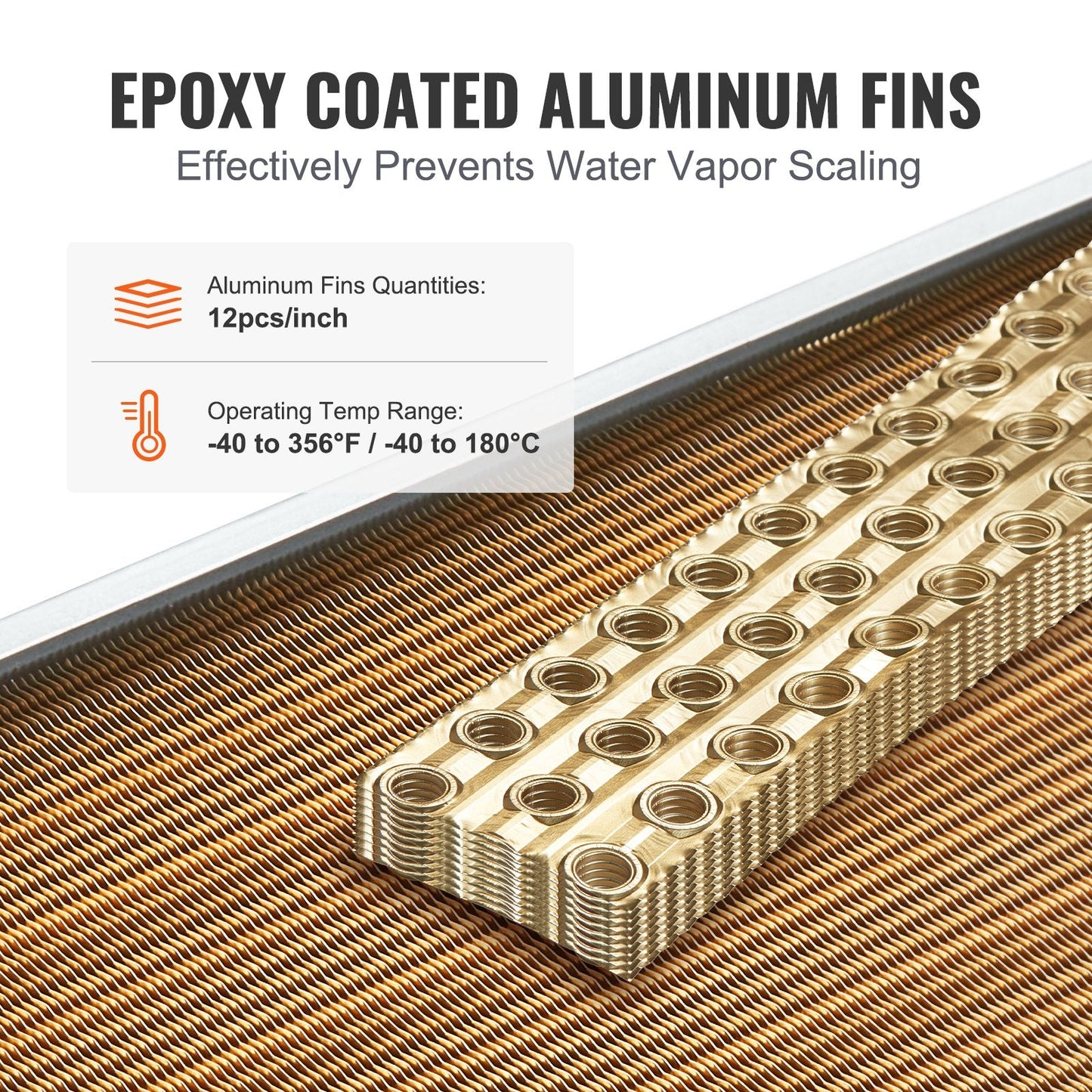High-Efficiency 50.8 x 50.8 cm Water to Air Heat Exchanger with Copper Ports