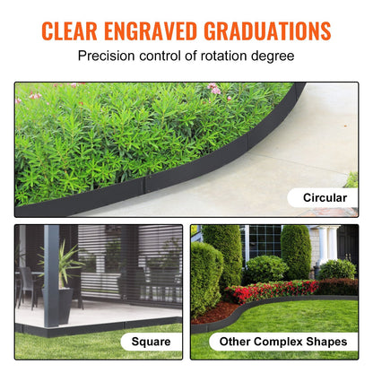 Durable Steel Garden Edging Borders, 5-Pack, 1m x 0.1m, Black
