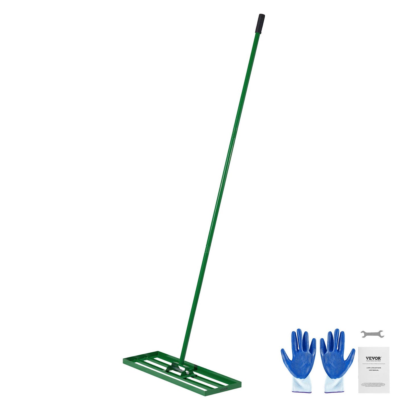 Lawn Leveling Rake, 758 x 254mm Level Lawn Tool, Heavy-duty Lawn Leveler with 78" Steel Extended Handle, Yard Leveling Rake Suit for Garden, Golf Lawn, Farm