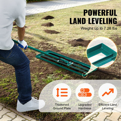 VEVOR Lawn Leveling Rake, 30"x10" Level Lawn Tool, Heavy-duty Lawn Leveler with