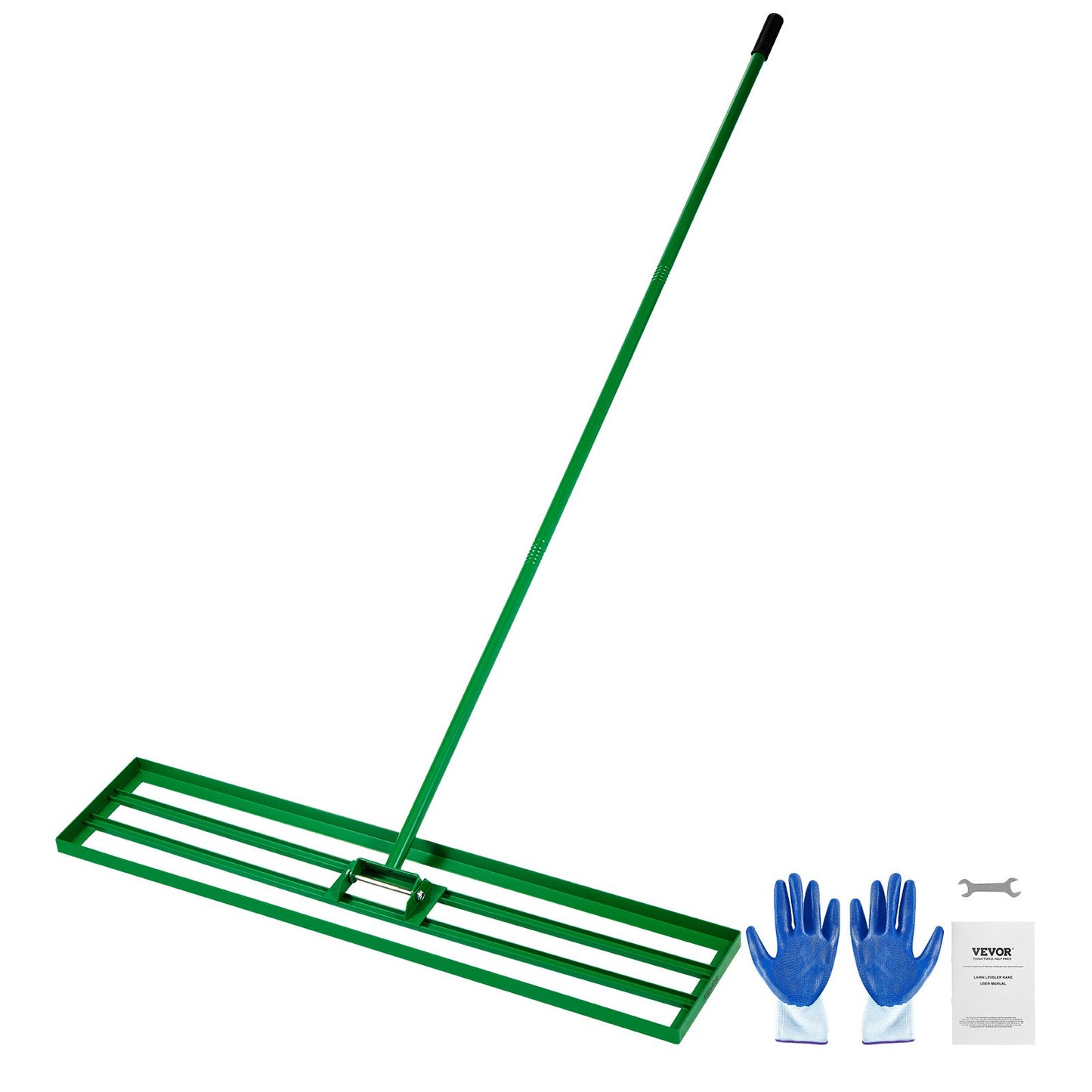 Lawn Leveling Rake, 1215 x 252mm Level Lawn Tool, Heavy-duty Lawn Leveler with 78" Steel Extended Handle, Yard Leveling Rake Suit for Garden, Golf Lawn, Farm