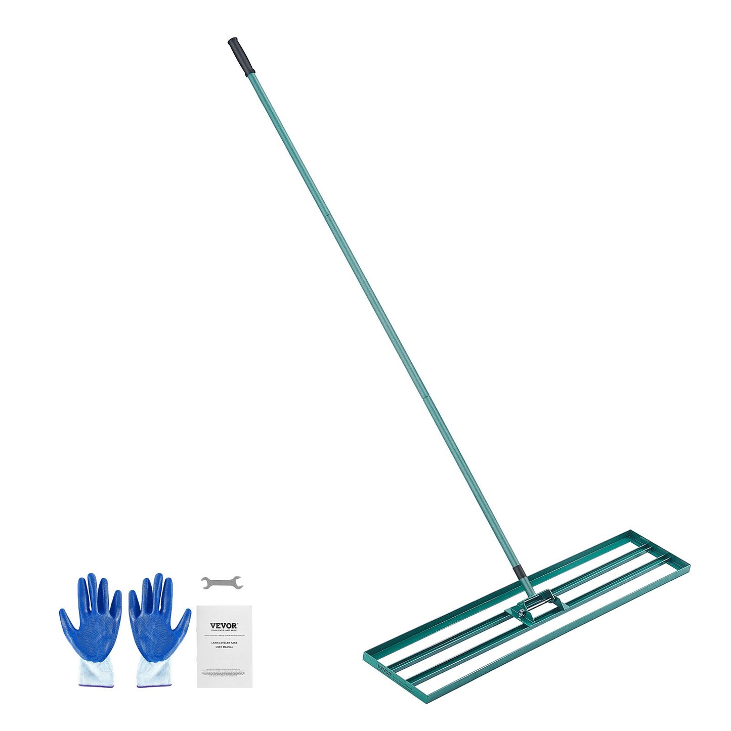 VEVOR Lawn Leveling Rake, 48"x10" Level Lawn Tool, Heavy-duty Lawn Leveler with