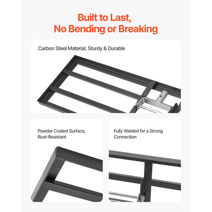 254 x 914 mm Lawn Leveling Rake 2130 mm Adjustable Handle for Yard Golf Court