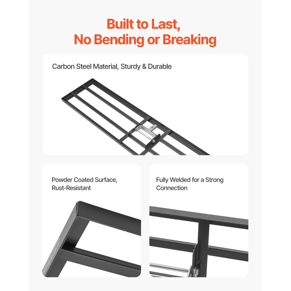 254 x 1219 mm Lawn Leveling Rake 2130 mm Adjustable Handle for Yard Golf Court