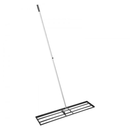 254 x 1219 mm Lawn Leveling Rake 2130 mm Adjustable Handle for Yard Golf Court