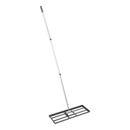 254 x 762 mm Lawn Leveling Rake 2130 mm Adjustable Handle for Yard Golf Court