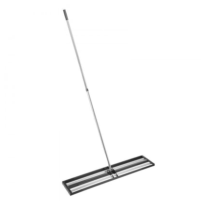 254 x 1219 mm Lawn Leveling Rake with 2130 mm Adjustable Handle for Yard Garden