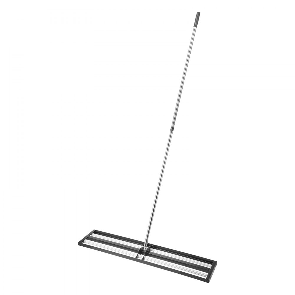 254 x 1219 mm Lawn Leveling Rake with 2130 mm Adjustable Handle for Yard Garden