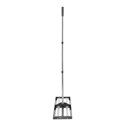 254 x 914 mm Lawn Leveling Rake with 2130 mm Adjustable Handle for Yard Garden