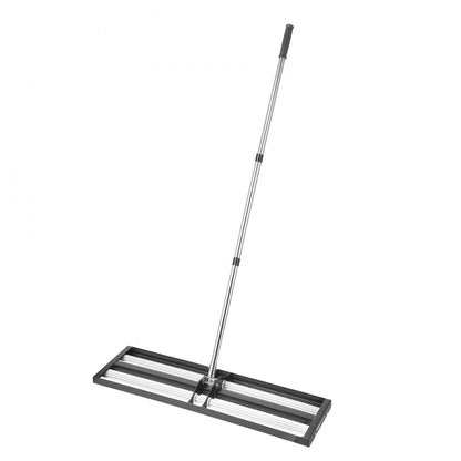 254 x 914 mm Lawn Leveling Rake with 2130 mm Adjustable Handle for Yard Garden