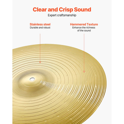 Cymbal Pack 4 Pieces Cymbals Drum Set 35.5 40 45.5 50.5 cm Cymbal for Drum