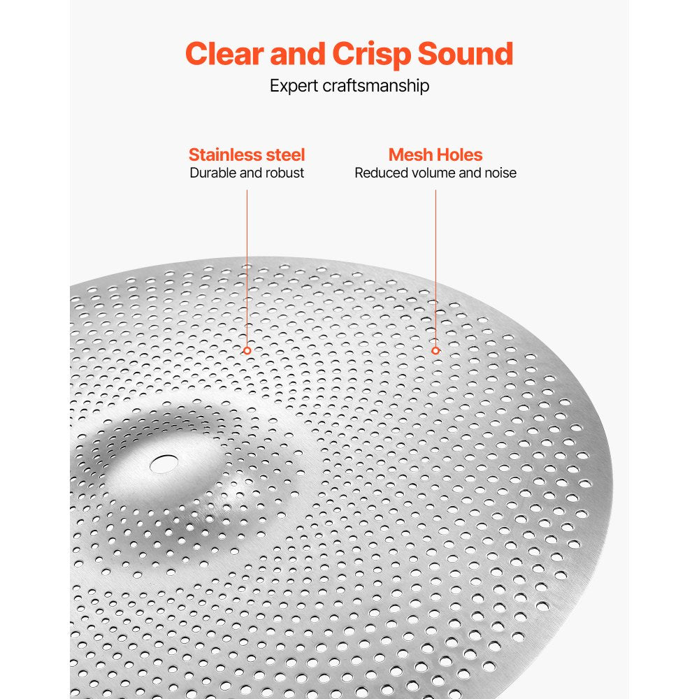 Low Volume Cymbal Pack 4 Pieces 35 40 45.5 50.5 cm Alloy Cymbals for Drum