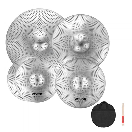 Low Volume Cymbal Pack 4 Pieces 35 40 45.5 50.5 cm Alloy Cymbals for Drum
