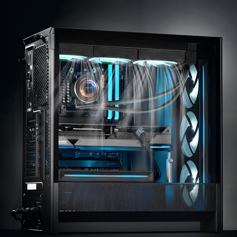 VEVOR CPU Liquid Cooler AIO CPU Water Cooler with ARGB Light & 3 PWN Fans(120mm)