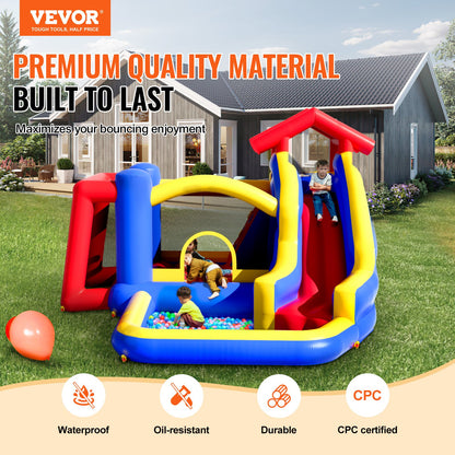 VEVOR Inflatable Bounce House, Outdoor High Quality Playhouse Trampoline, Jumping